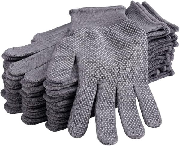 Work Gloves Anti-slip Knitted Stretchy Cloth Glove Thin Moist Glove Liners